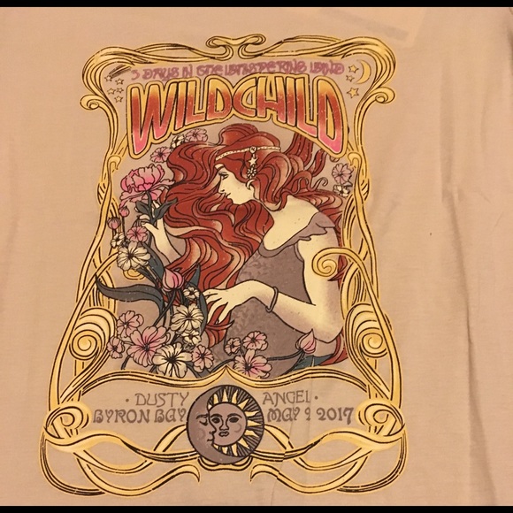 Vintage Boho Gypsy Wild Child Tee Shirt Top - Picture 4 of 6